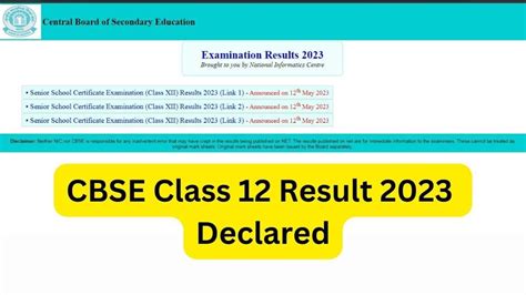 CBSE Result 2023: CBSE Class 12 results declared, .